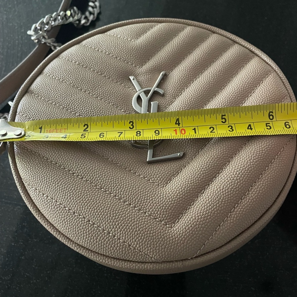 Yves Saint Laurent Tan Chevron Quilted Crossbody Bag - Picture 3 of 10